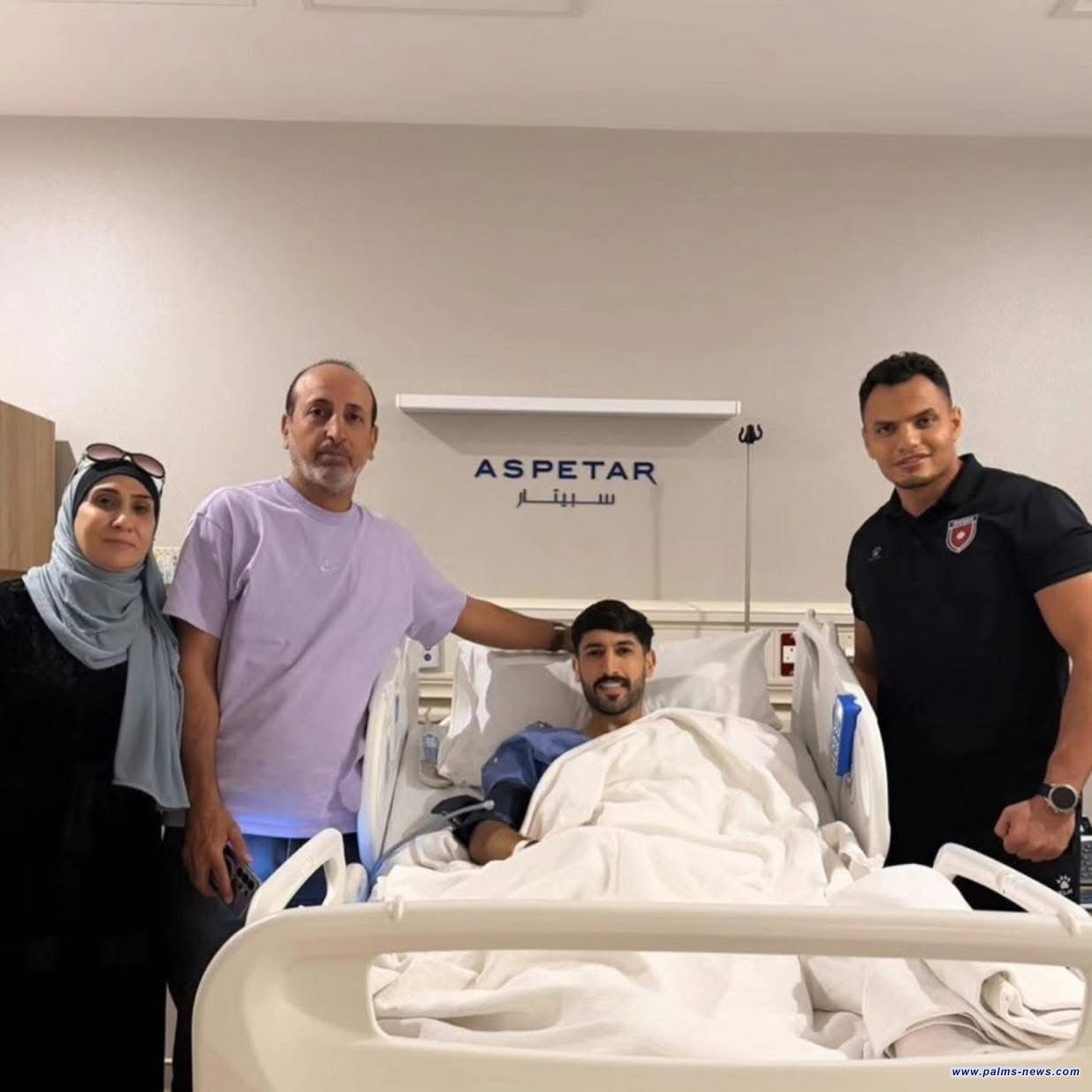 اللاعب الأردني يزن النعيمات‬⁩، يجري  عملية جراحية ناجحة في الرباط الصليبي، بعد إصابته أمام العراق.